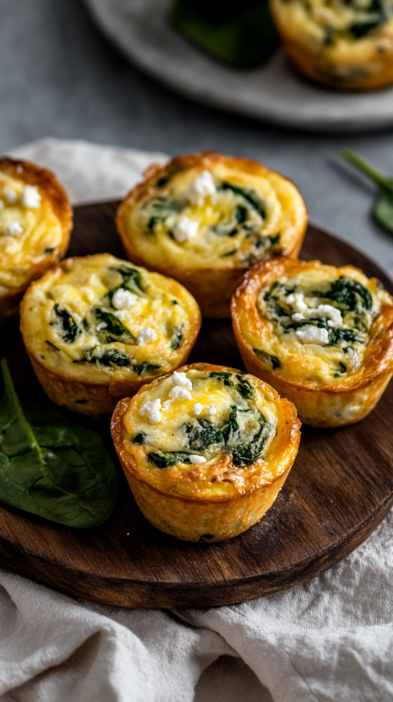 Eier-Muffins mit Spinat und Feta – perfekt für den Osterbrunch.