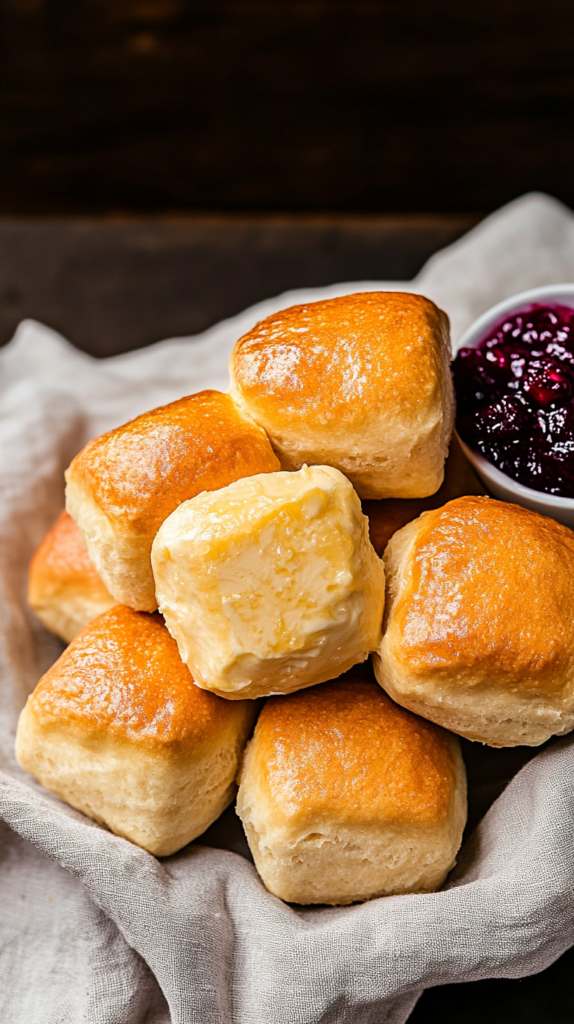 Fluffige Quarkbrötchen mit Butter & Marmelade – in 20 Min. fertig!