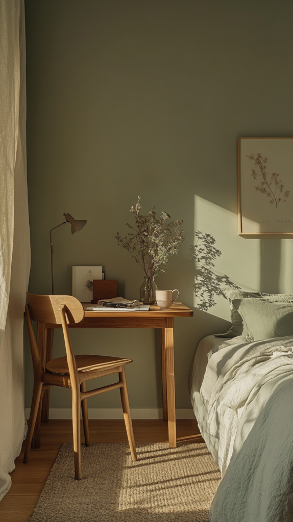 Studio-Apartment mit klaren Zonen durch Teppiche, Wandfarbe und Licht – ideal für 1-Zimmer-Wohnungen mit Stil.
