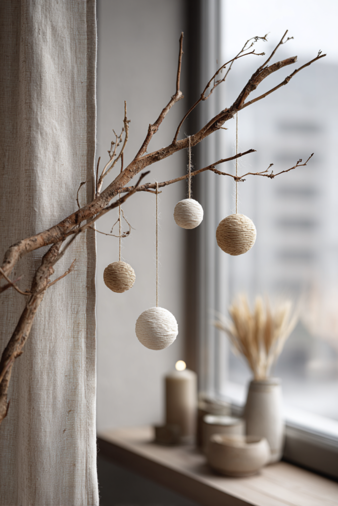 Ein Fenster, das wie ein stilles Winterbild aussieht.