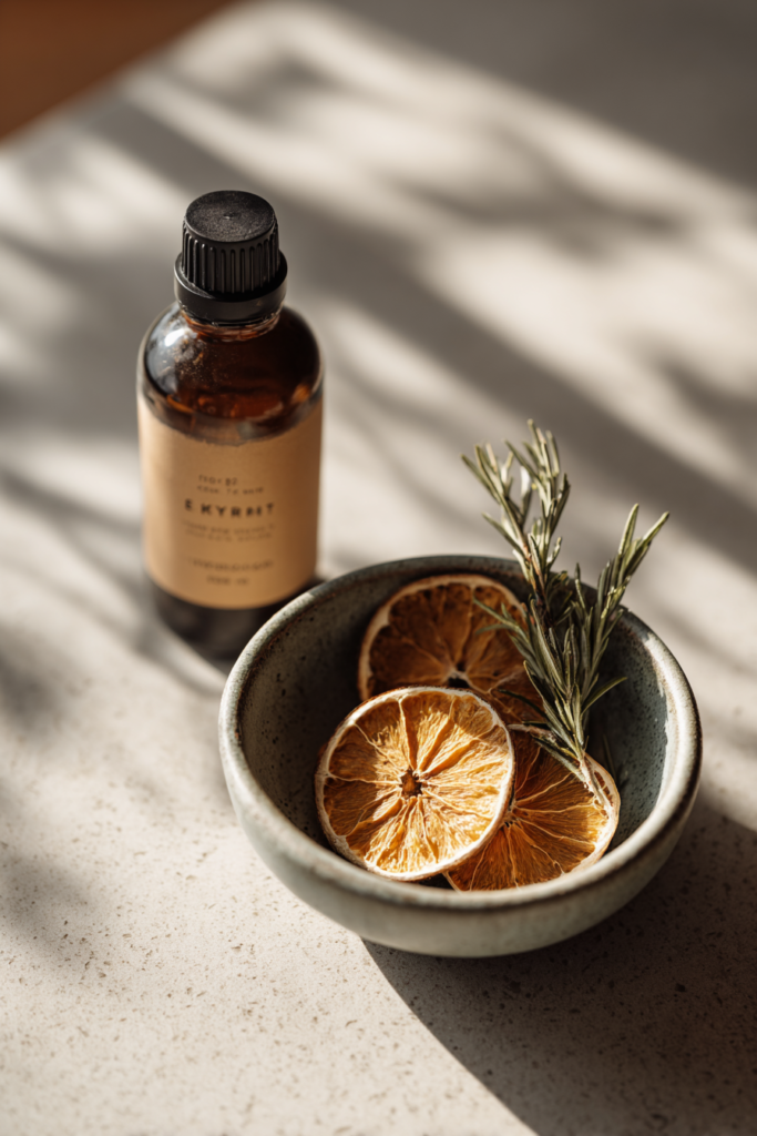 iEn Raum, der wie frische Winterluft wirkt – ruhig und sauber.